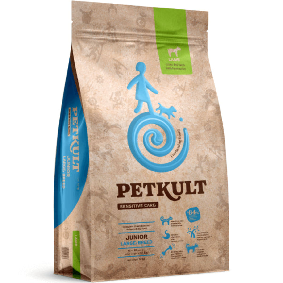 PETKULT Sensitive Care Junior Large Breed, L-XL, Miel, hrană uscată câini junior, alergii, 3kg - poza 2