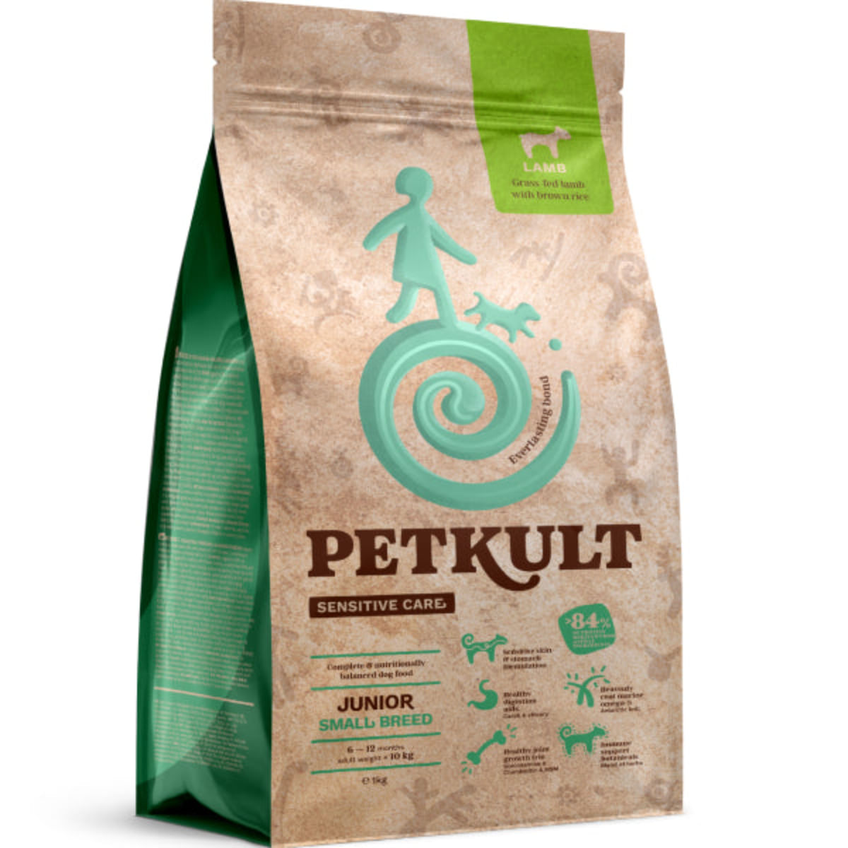 PETKULT Sensitive Care Junior Small Breed, XS-S, Miel, hrană uscată câini junior, alergii, 12kg - poza 2