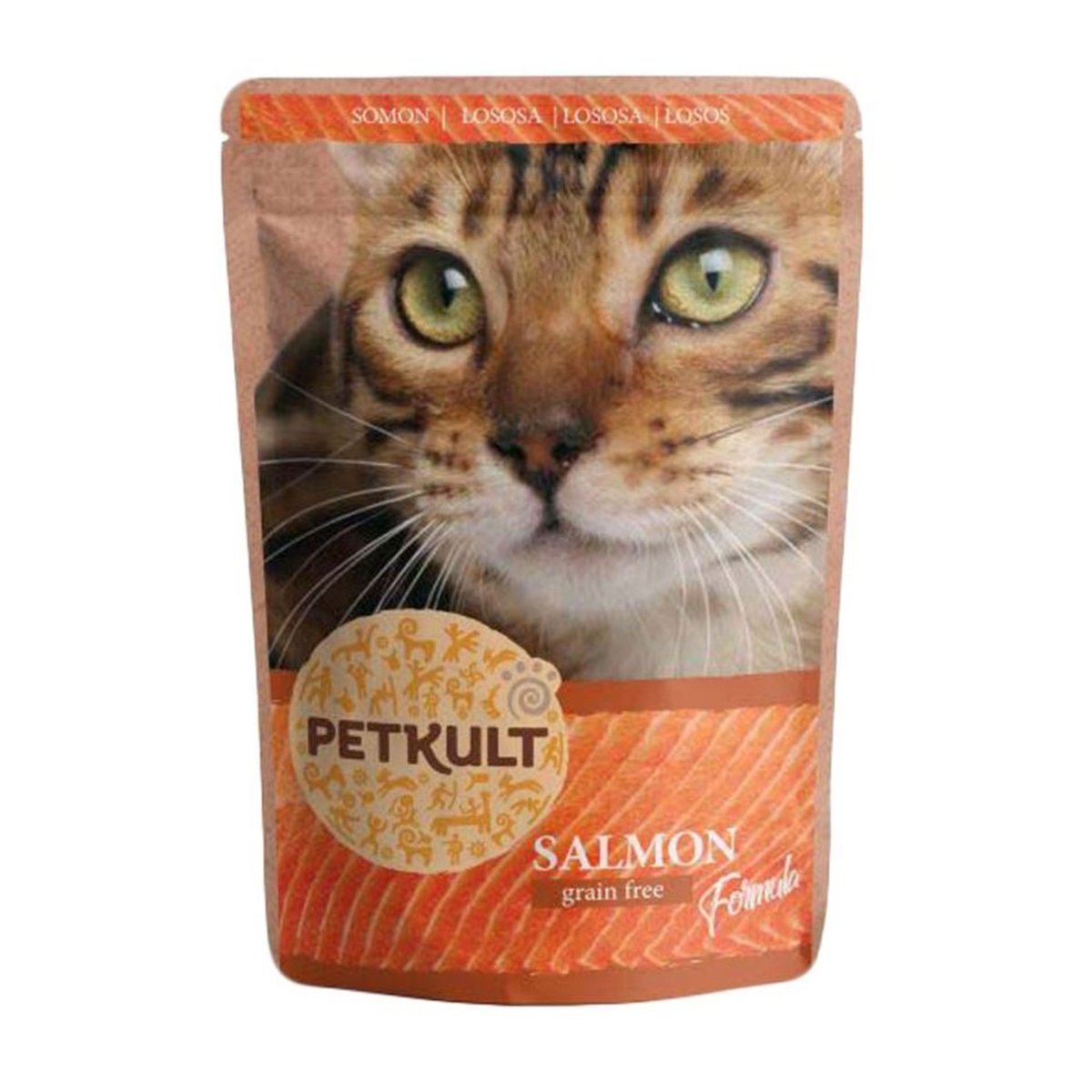 PETKULT Somon, hrană umedă fără cereale pisici PETKULT Somon, plic hrană umedă fără cereale pisici, 100g - poza 2