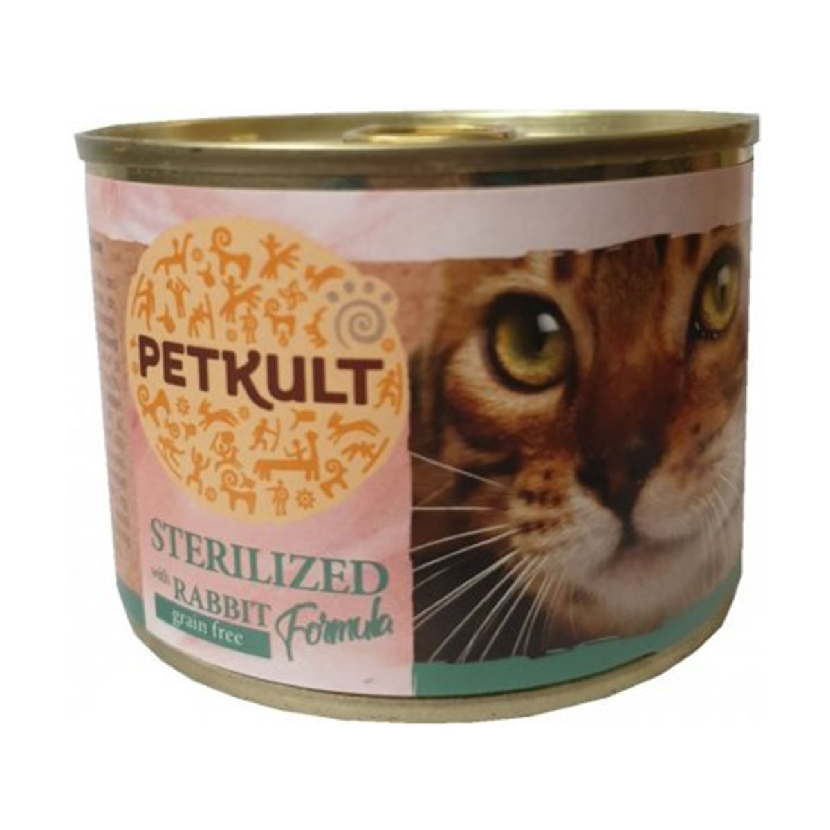 PETKULT Sterilised, Iepure, conservă hrană umedă fără cereale pisici, 185g - poza 1