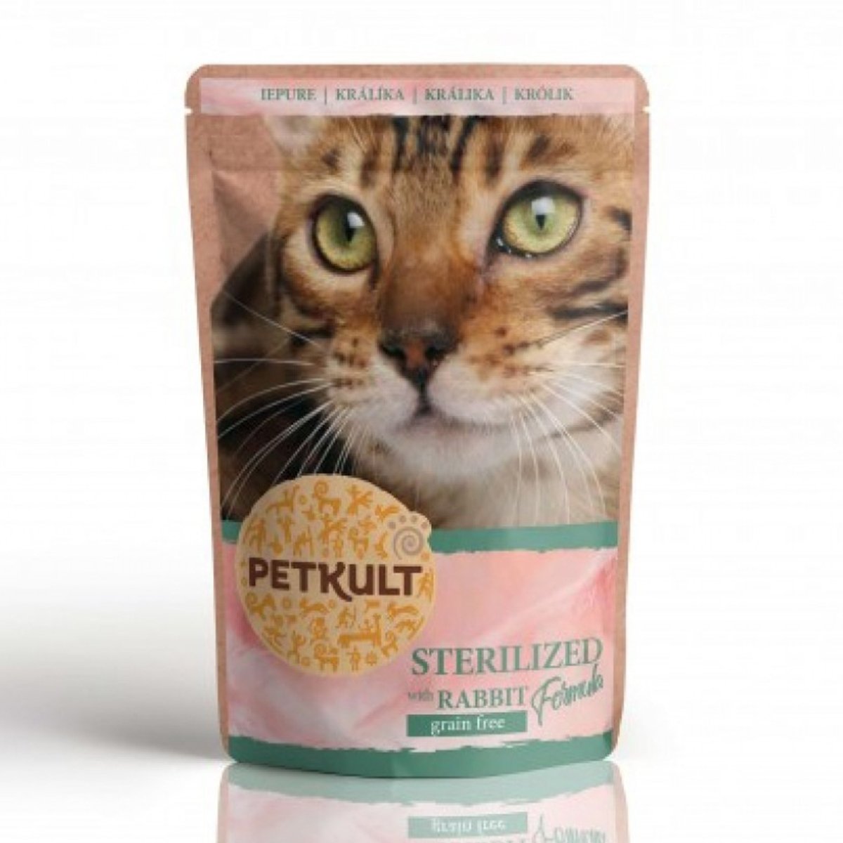 PETKULT Sterilised, Iepure, hrană umedă fără cereale pisici PETKULT Sterilised, Iepure, plic hrană umedă fără cereale pisici, 100g - poza 2