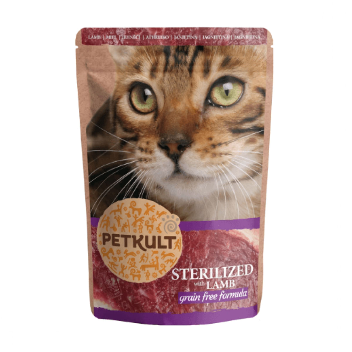 PETKULT Sterilised, Miel, plic hrană umedă fără cereale pisici, 100g - poza 1