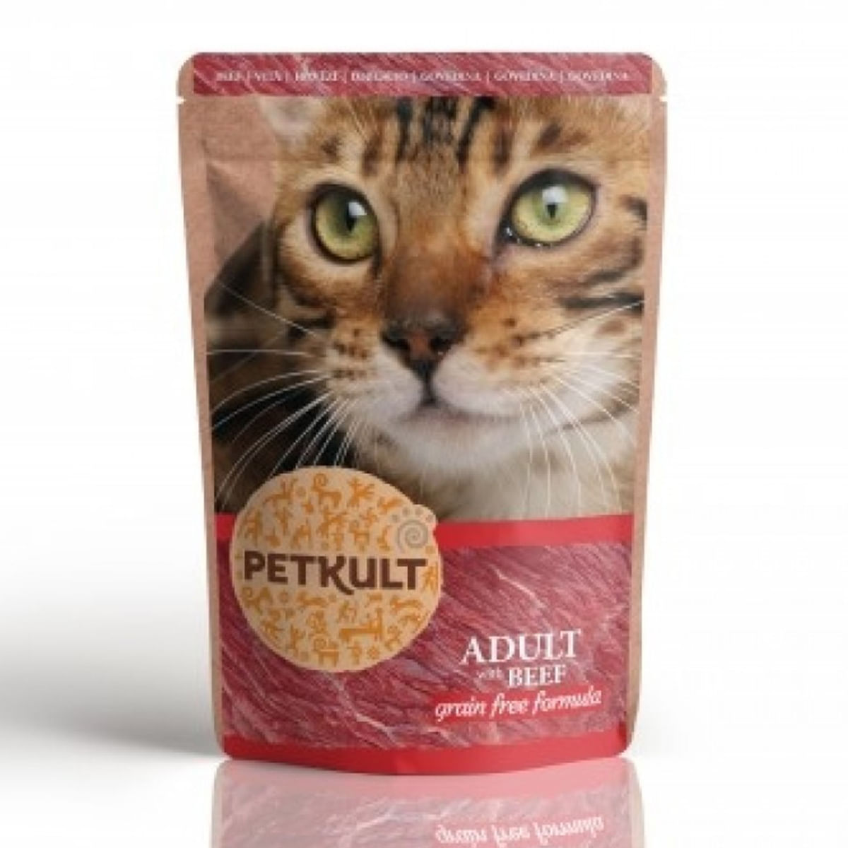 PETKULT Vită, plic hrană umedă fără cereale pisici, 100g - poza 2