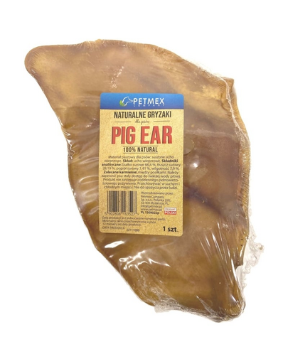 PETMEX Ureche de porc 1buc. recompensa dentara caini