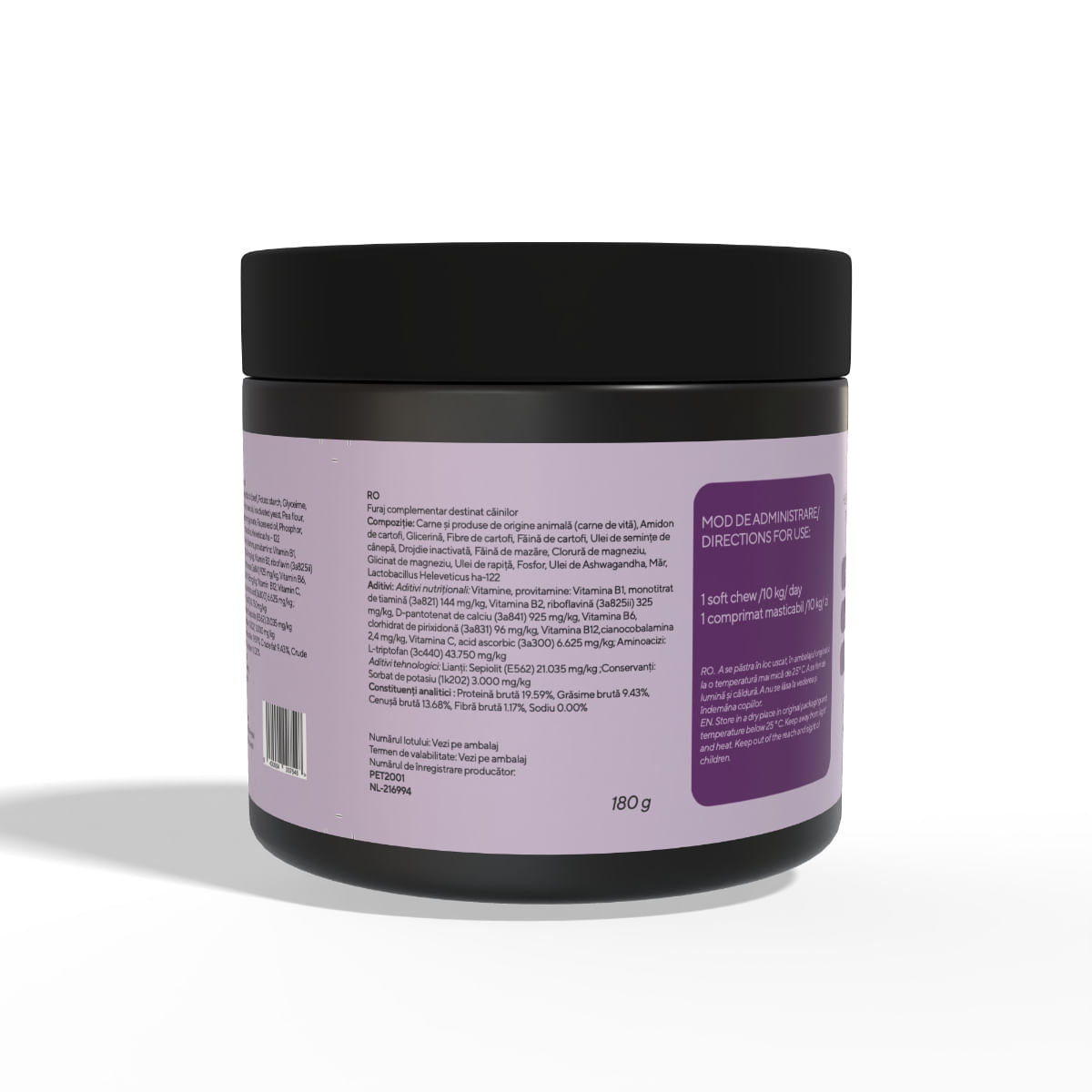 PETSWELL Chewz Calming, supliment sistem nervos & calmante câini, Vită, comprimate masticabile PETSWELL Chewz Calming, supliment sistem nervos & calmante câini, Vită, flacon, 60 comprimate masticabile - poza 3