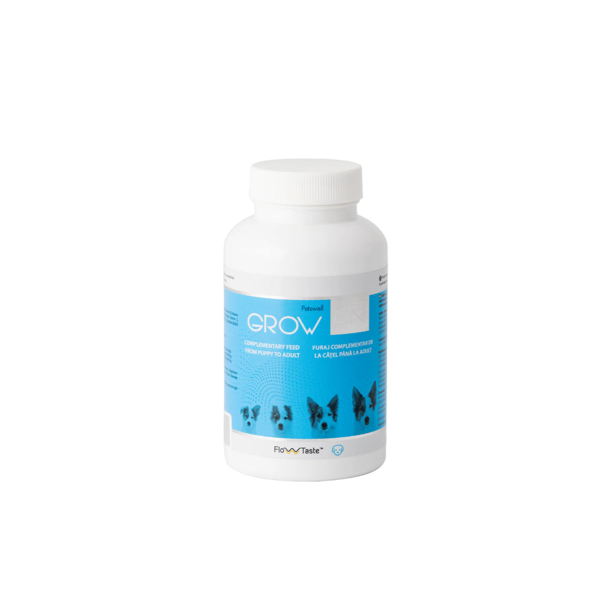 PETSWELL Grow On, supliment sistem osos câini, comprimate PETSWELL Grow On, XS-XL, supliment sistem osos câini, flacon, 100 comprimate - poza 1