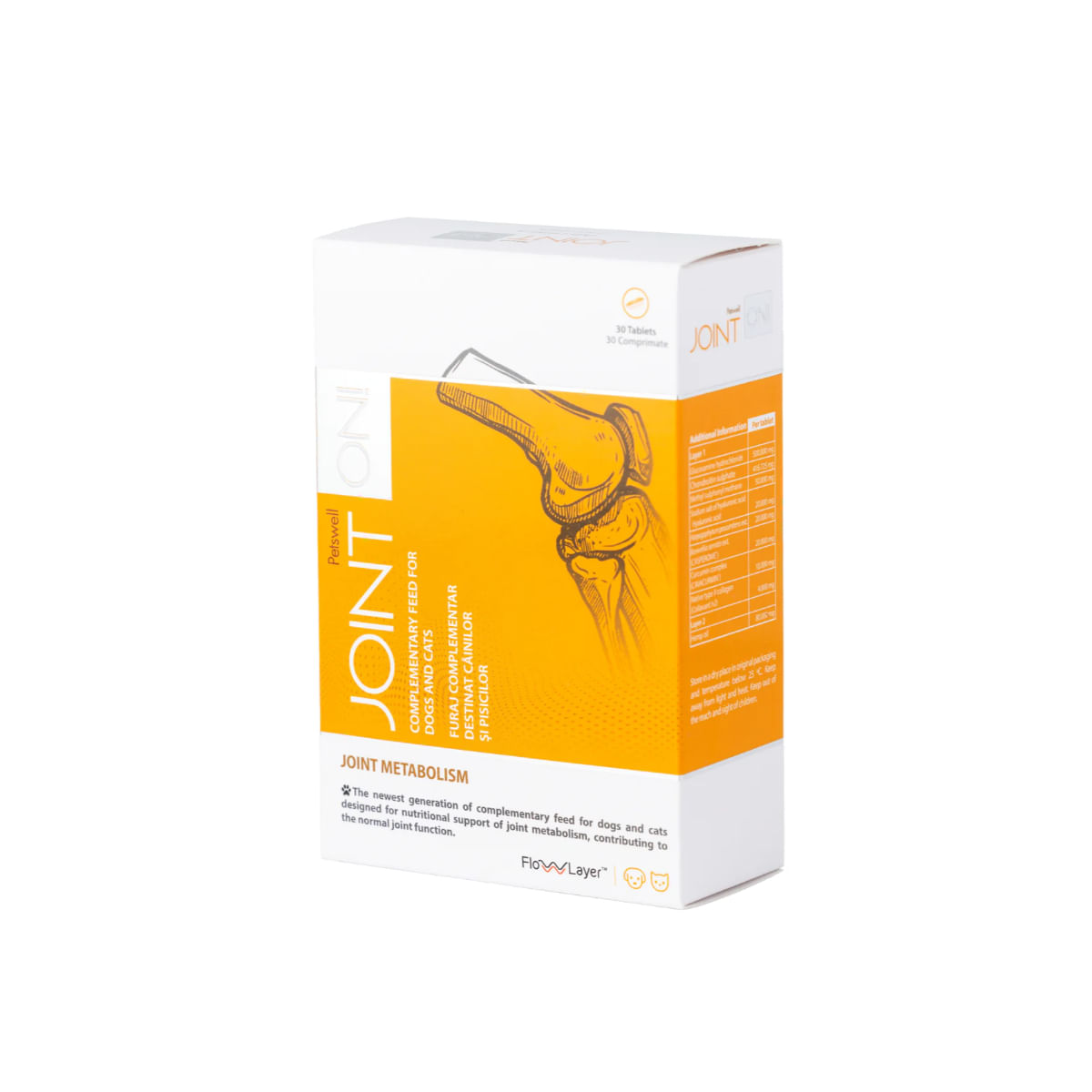 PETSWELL Joint On, supliment sistem articular câini, comprimate PETSWELL Joint On, XS-XL, supliment sistem articular câini și pisici, flacon, 30 comprimate - poza 1