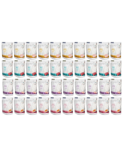 PIPER Animals Cat plicuri pentru pisici 40x100 g hrana umeda mixta