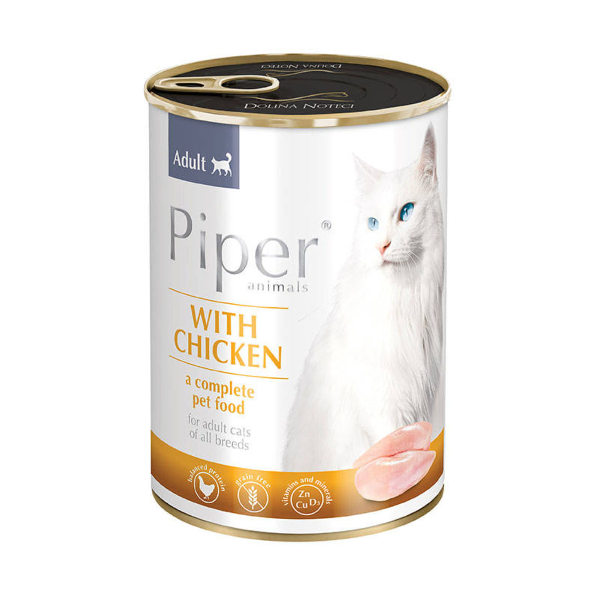 PIPER Animals, Pui, conservă hrană umedă fără cereale pisici, (în aspic), 400g - poza 1