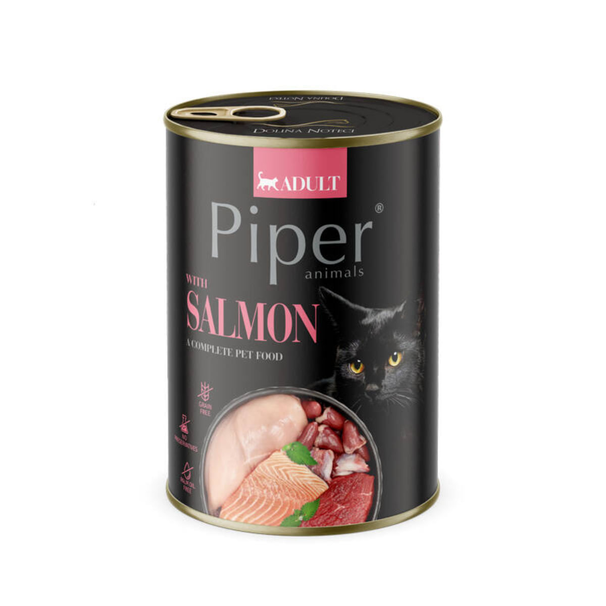 PIPER Animals, Somon, conservă hrană umedă fără cereale pisici, (în aspic), 400g - poza 2