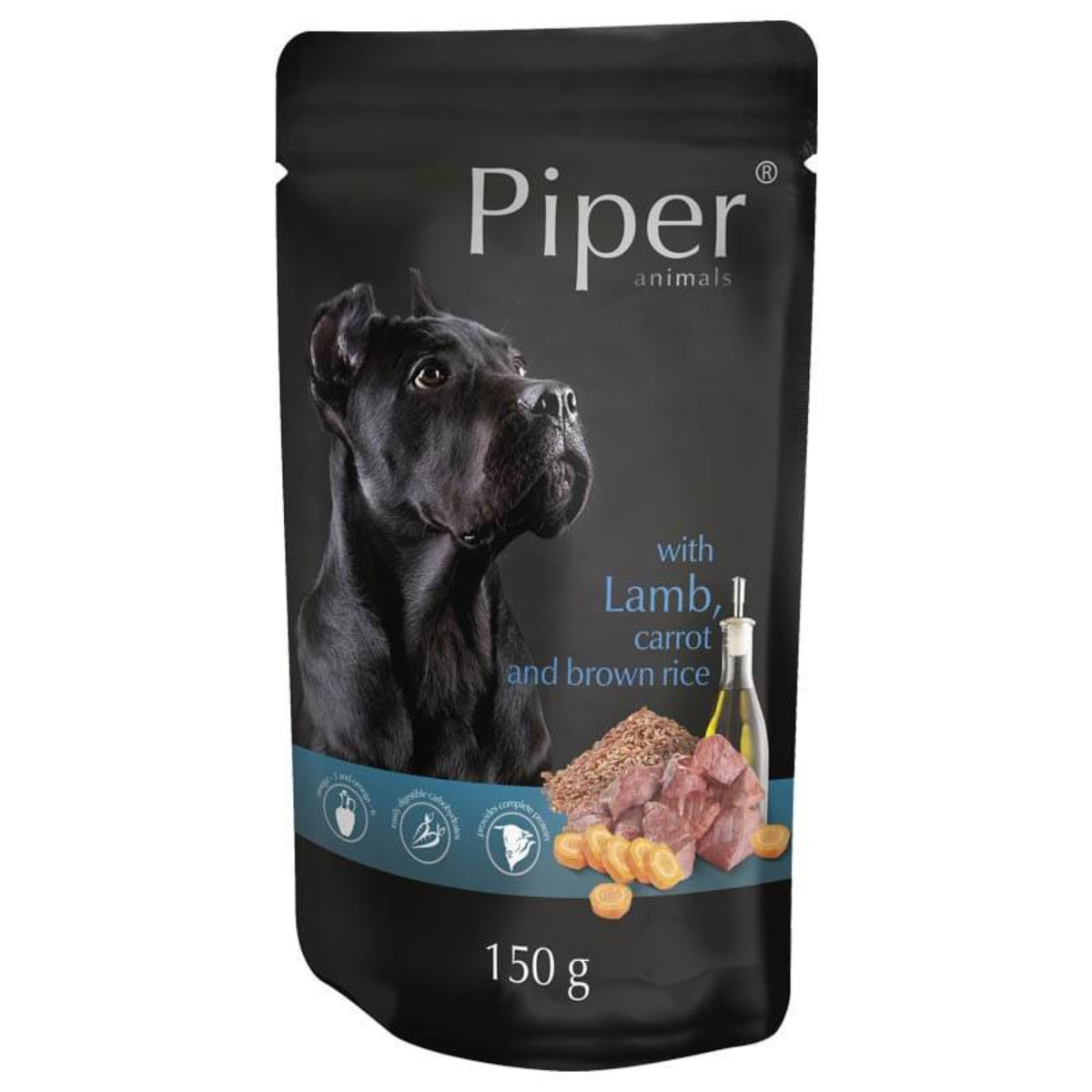 PIPER Animals, XS-XL, Miel și Morcov, plic hrană umedă câini, (în aspic), 150g - poza 2