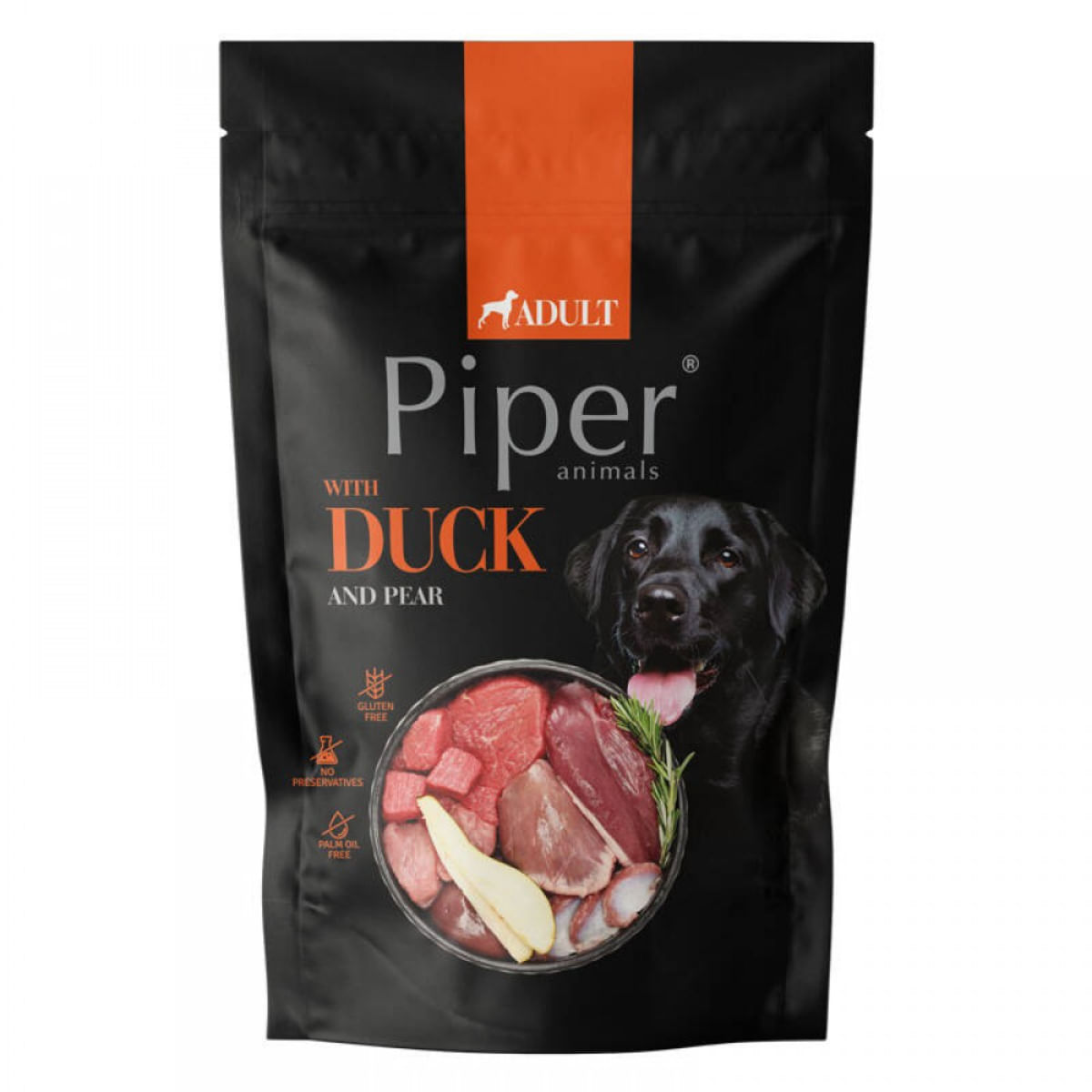 PIPER Animals, XS-XL, Rață, plic hrană umedă câini, (în aspic), 500g - poza 1