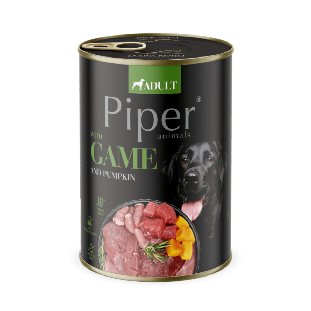 PIPER Animals, XS-XL, Vânat și dovleac, conservă hrană umedă fără cereale câini, (în aspic), 400g - poza 2