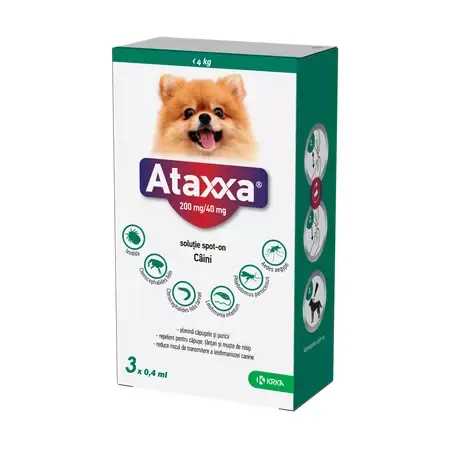 Pipeta antiparazitara pentru caini 4 kg Ataxxa ( 1 pipeta )
