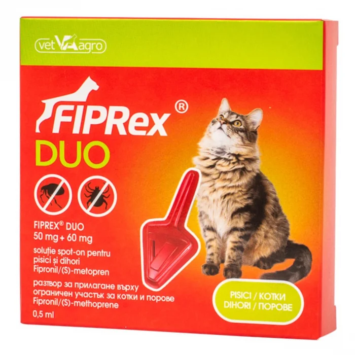 Pipeta antiparazitara pentru pisici Fiprex Duo x 1 pipeta