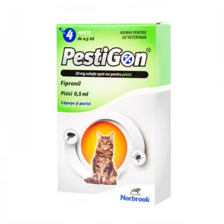 Pipeta antiparazitara Pestigon pentru pisici 0,5 ml ( 1 pipeta )