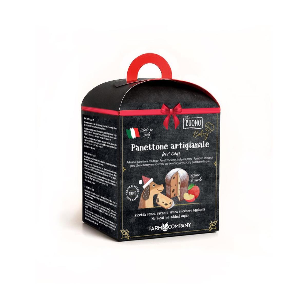 PIU BUONO Panettone Artizanal, XS-XL, Mere, cutie recompense câini, 100g - poza 1