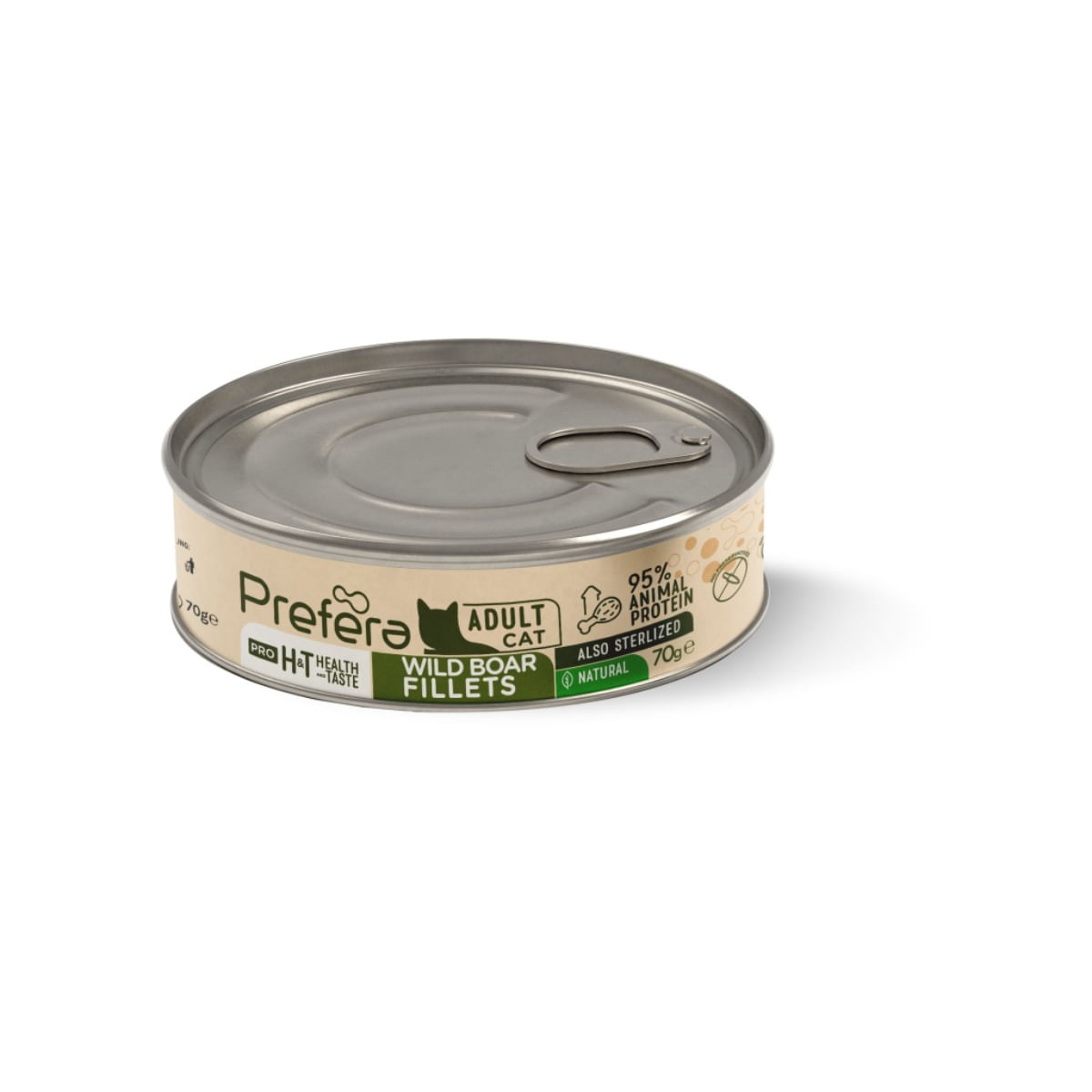 PREFERA Pro H&T Fillets, Mistreț, conservă hrană umedă fără cereale pisici, (în supă), 70g