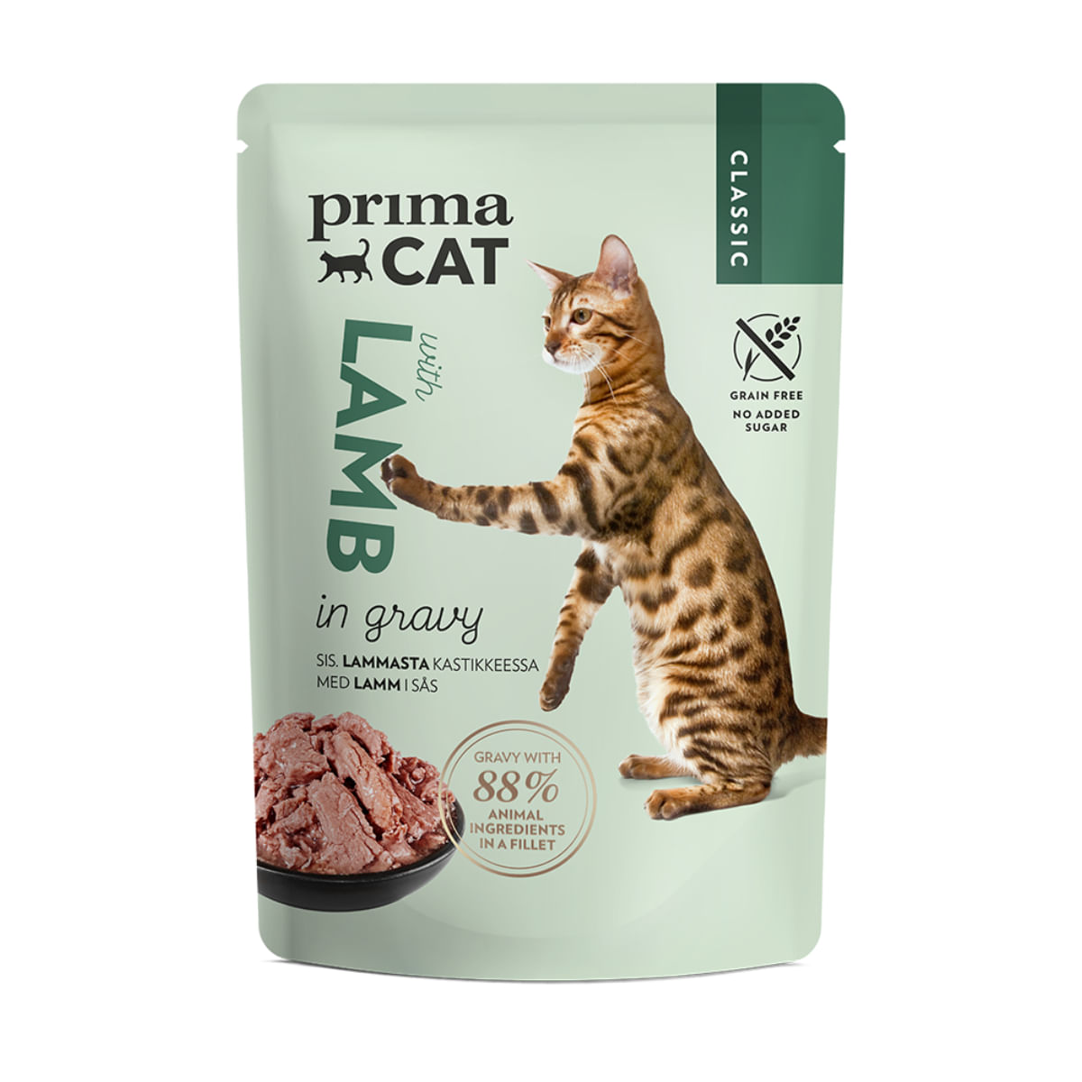 PRIMA CAT Classic, Miel, plic hrană umedă fără cereale pisici, (în sos), bax, 85g x 28buc - poza 1