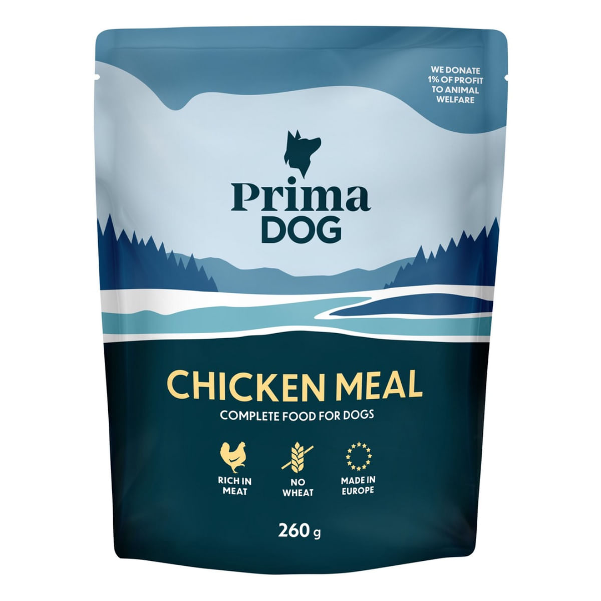 PRIMA DOG Meal, XS-XL, Pui, plic hrană umedă câini, (în aspic), bax, 260g x 12buc - poza 1