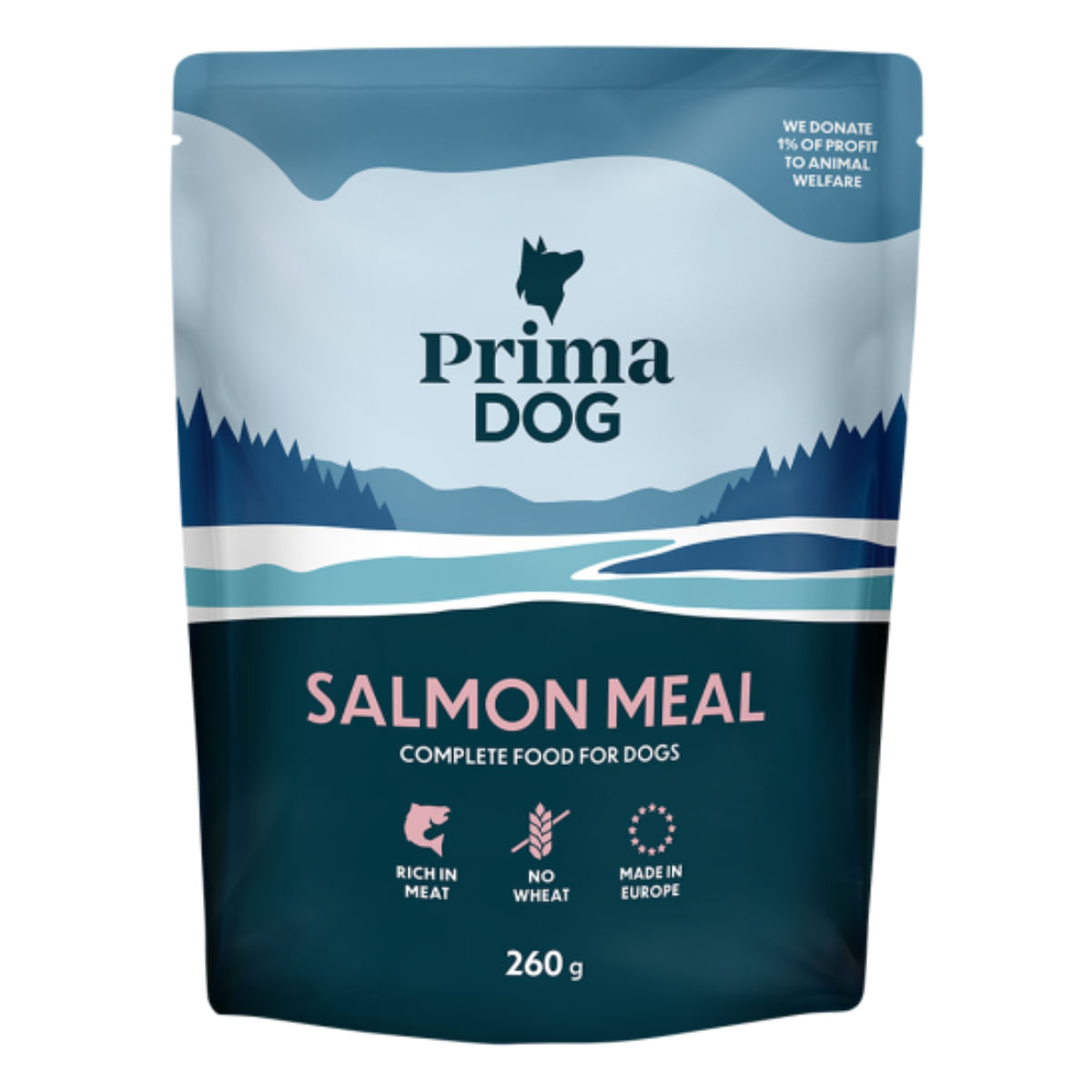 PRIMA DOG Meal, XS-XL, Somon, plic hrană umedă fără cereale câini, (în aspic), bax, 260g x 12buc - poza 2