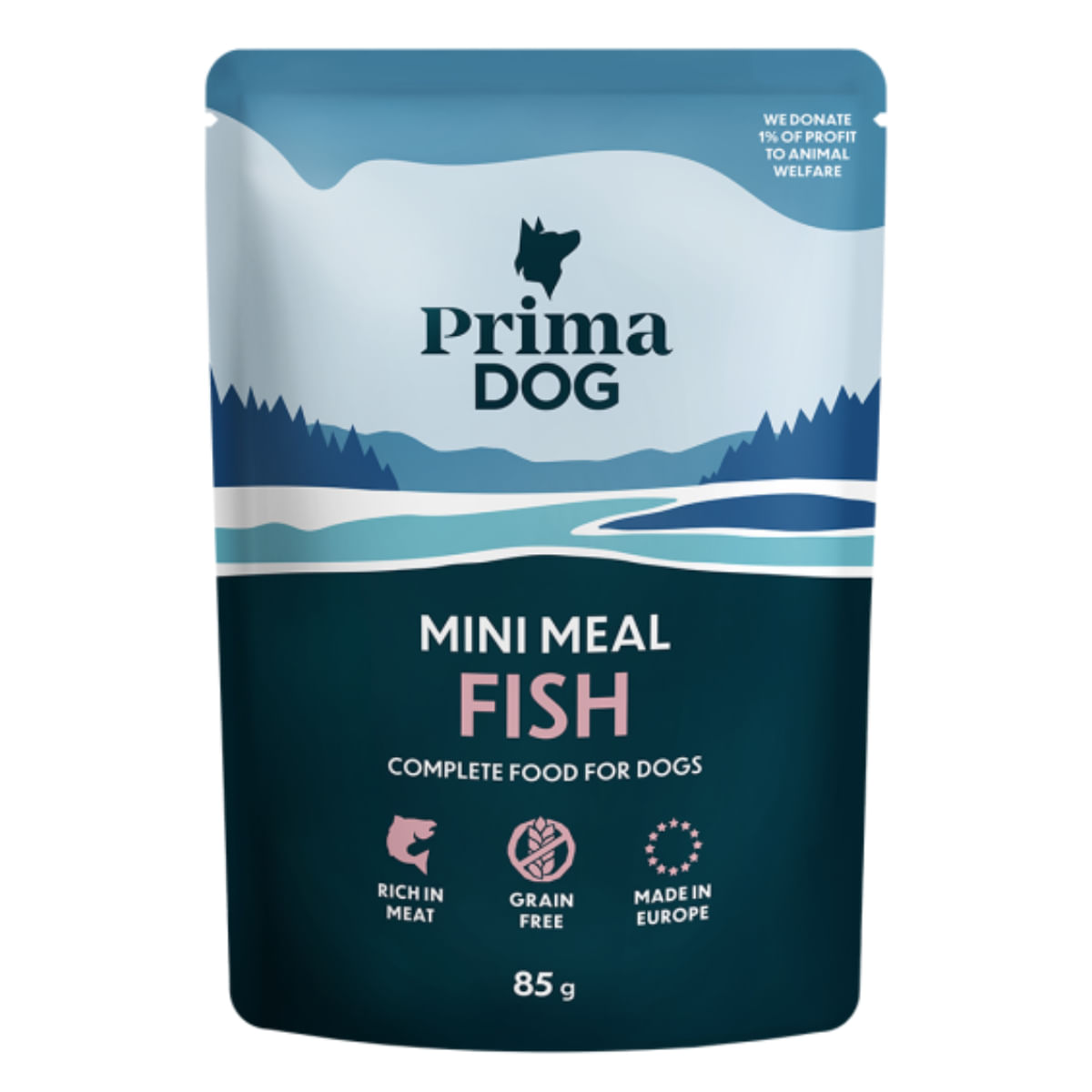 PRIMA DOG Mini Meal, XS-XL, Pește, plic hrană umedă fără cereale câini, (în sos), bax, 85g x 24buc - poza 2