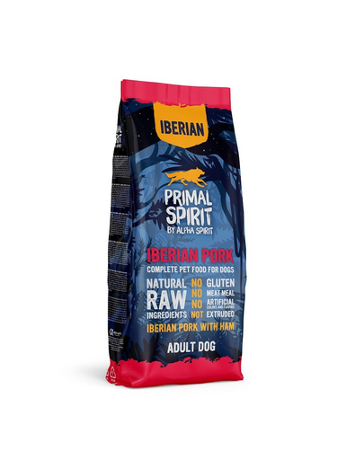PRIMAL SPIRIT Iberian Adult Pork&amp;Ham 12kg hrana caini adulti, porc si sunca