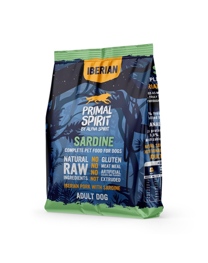 PRIMAL SPIRIT Iberian Sardine 1 kg hrana uscata caine, cu sardine