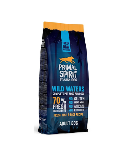 PRIMAL SPIRIT Wild Waters 12 kg hrana semi-moale pentru caini, cu peste