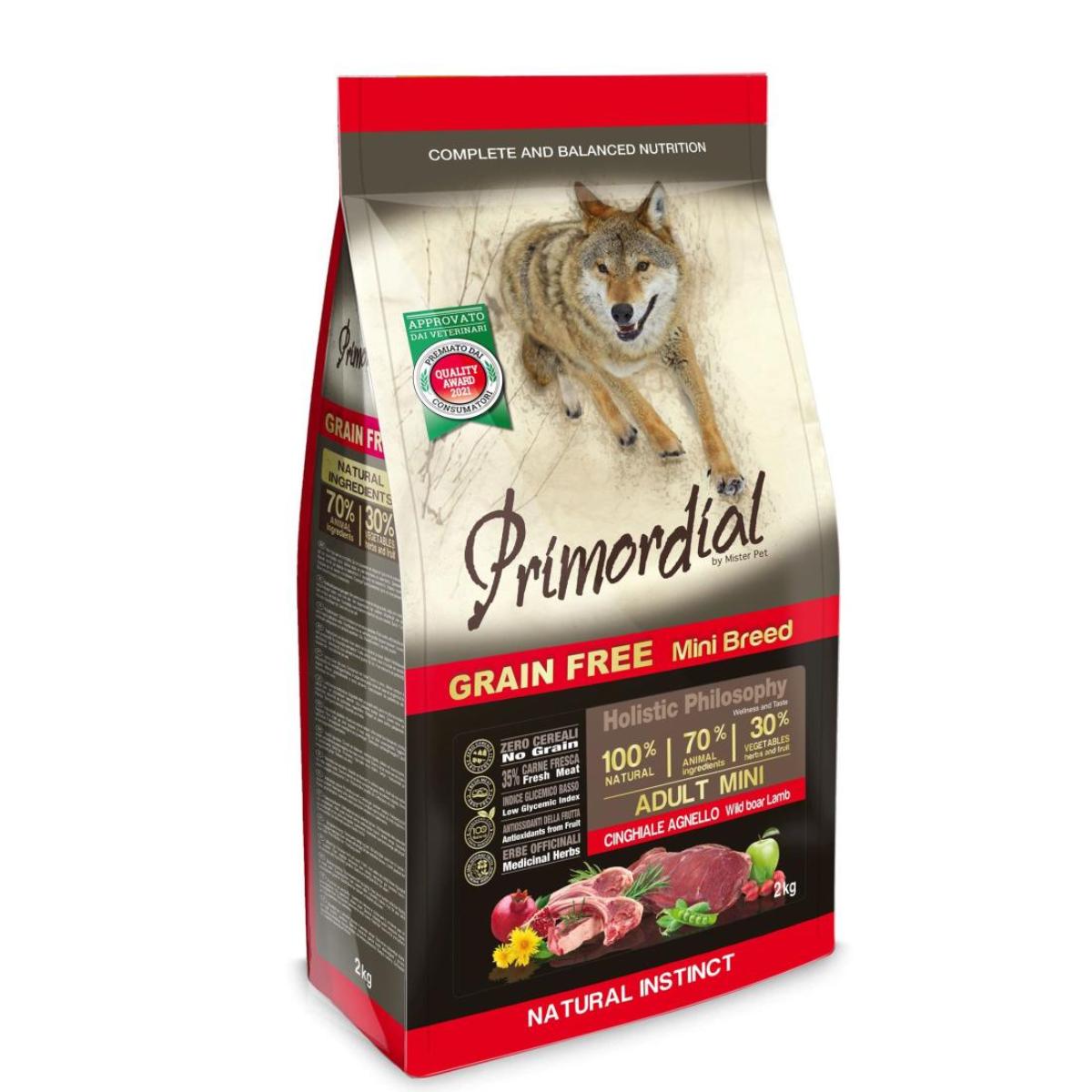 PRIMORDIAL Holistic Mini, XS-S, Mistreț și Miel, hrană uscată fără cereale câini, 6kg - poza 2