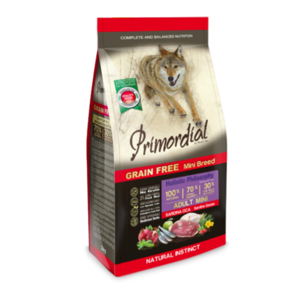 PRIMORDIAL Holistic Mini, XS-S, Sardine și Gâsca, hrană uscată fără cereale câini, 6kg - poza 2