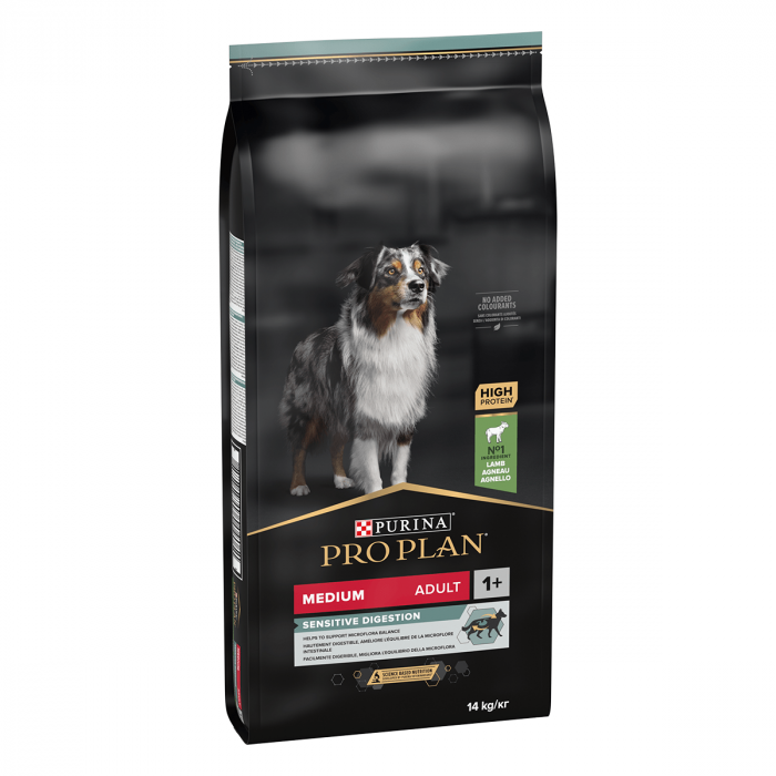 Pro Plan Medium Adult Sensitive Digestion Miel si Orez, 14 kg