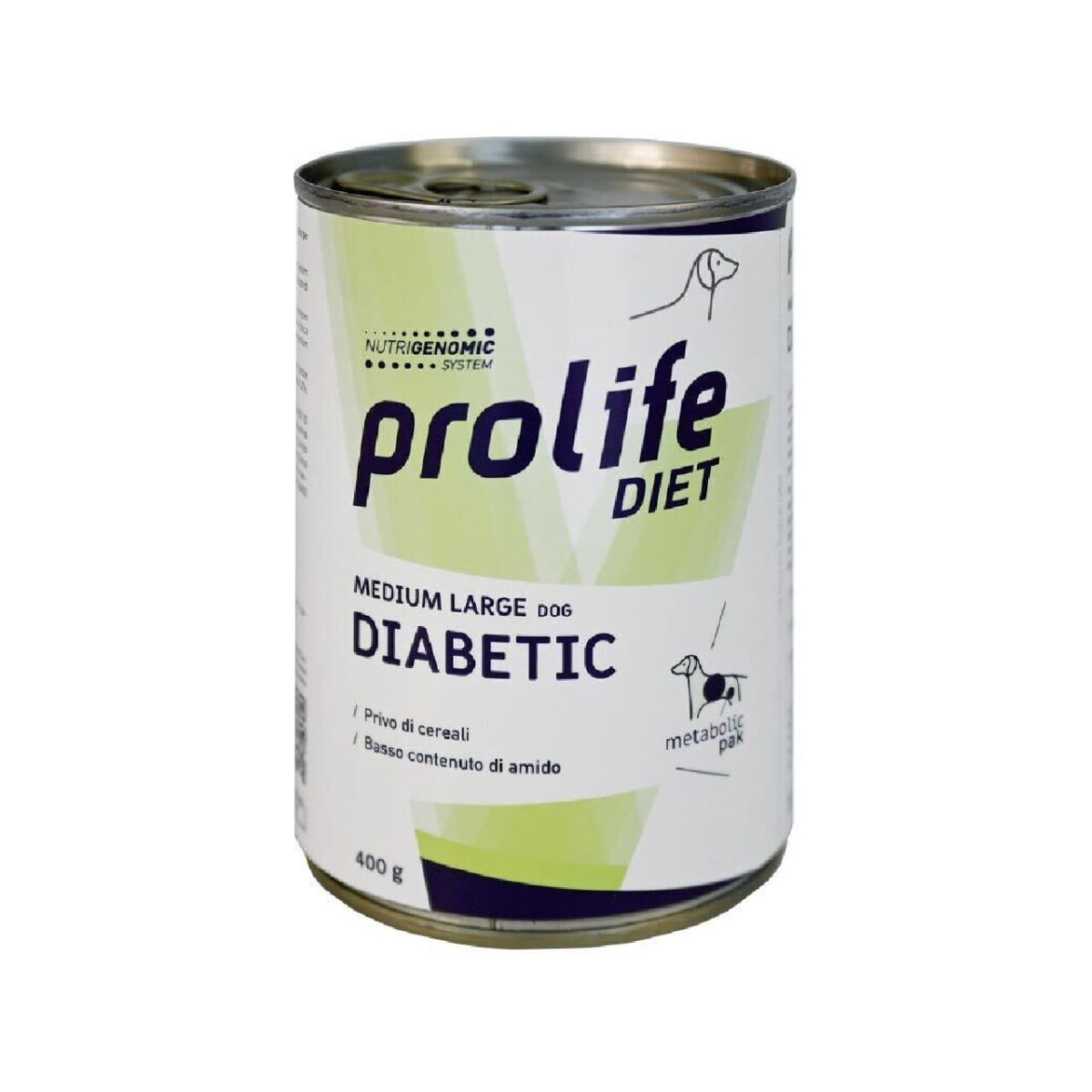 PROLIFE Diet Diabetic, M-XL, Pui și Vită, dietă veterinară, conservă hrană umedă câini, diabet, (în aspic), 400g - poza 1