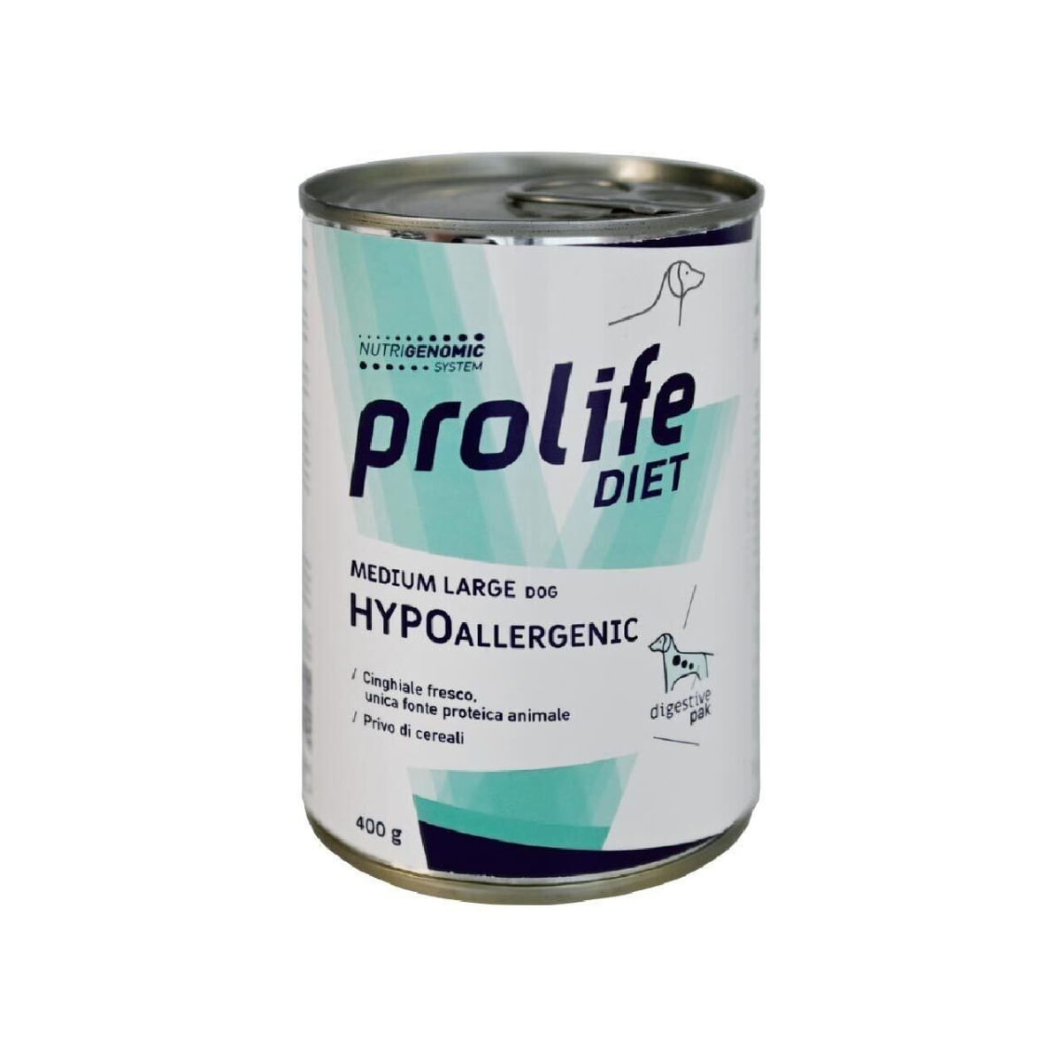 PROLIFE Diet Hypoallergenic, M-XL, Mistreț, dietă veterinară, conservă hrană umedă fără cereale câini, alergii, (în aspic), 400g - poza 1