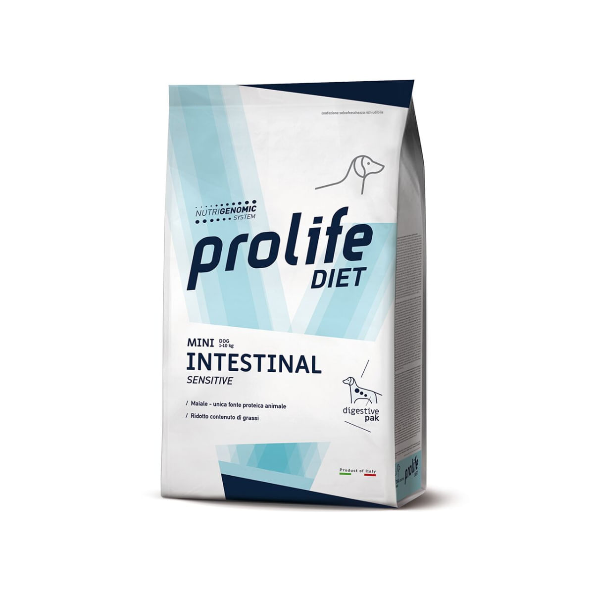 PROLIFE Mini Intestinal Sensitive , XS-S, Porc, dietă veterinară, hrană uscată câini, sistem digestiv, 5kg - poza 1