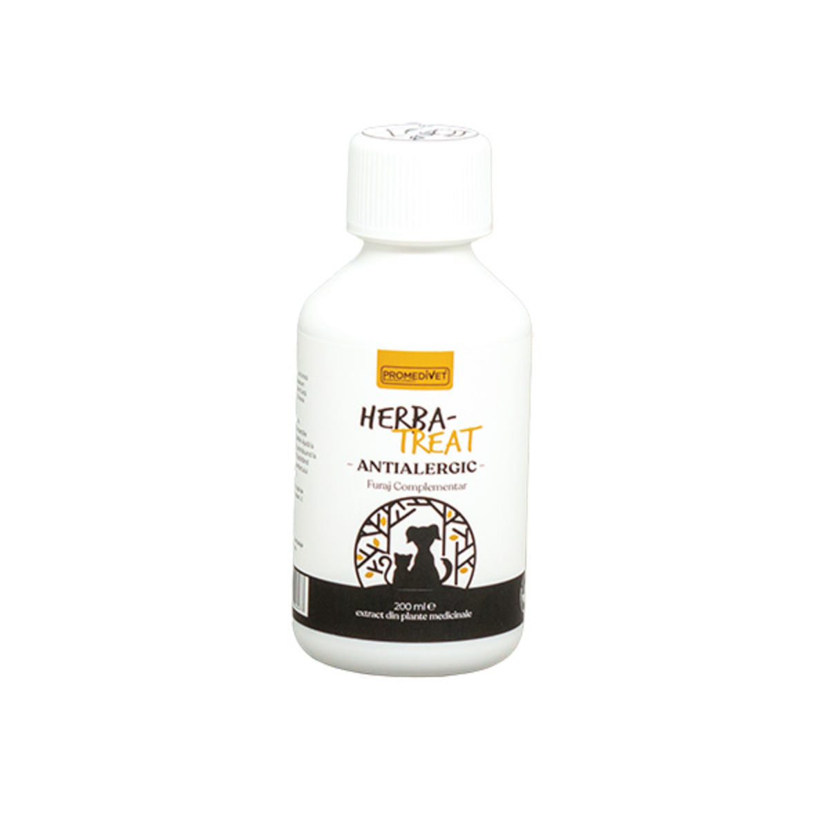 PROMEDIVET Herba-Treat Antialergic, supliment sistem imunitar & alergii câini, suspensie orală PROMEDIVET Herba-Treat Antialergic, XS-XL, supliment sistem imunitar & alergii câini și pisici, flacon, 200ml suspensie orală - poza 1