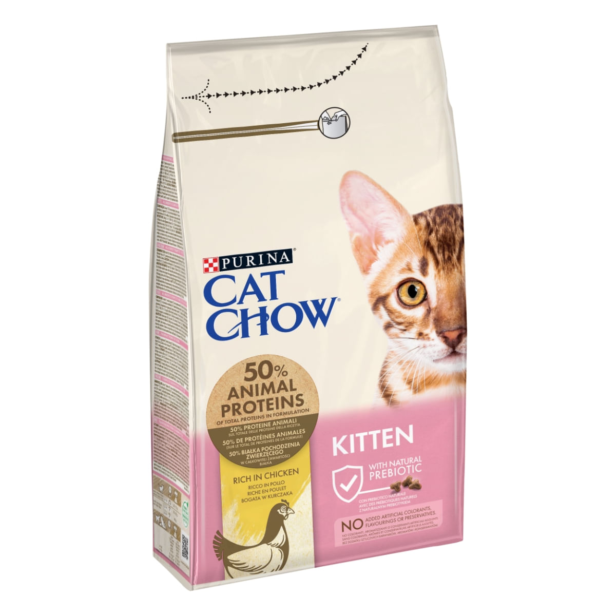 PURINA Cat Chow Kitten, Pui, hrană uscată pentru pisici junior, 1.5kg - poza 1