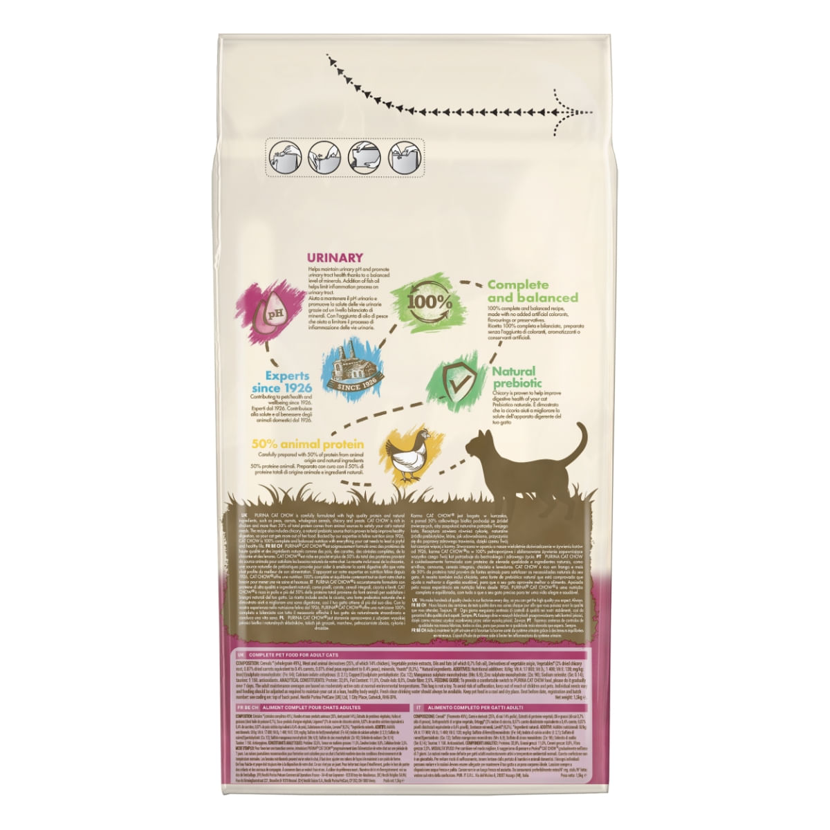 PURINA Cat Chow Urinary Tract Health, Pui, hrană uscată pentru pisici, sănătatea tractului urinar, 1.5kg - poza 3