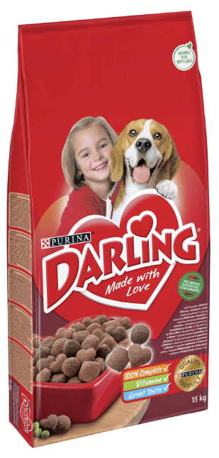 PURINA Darling Adult, Vită cu Legume, hrană uscată pentru câini PURINA Darling Adult, Vită, Pui cu Legume, hrană uscată pentru câini, 15kg - poza 1