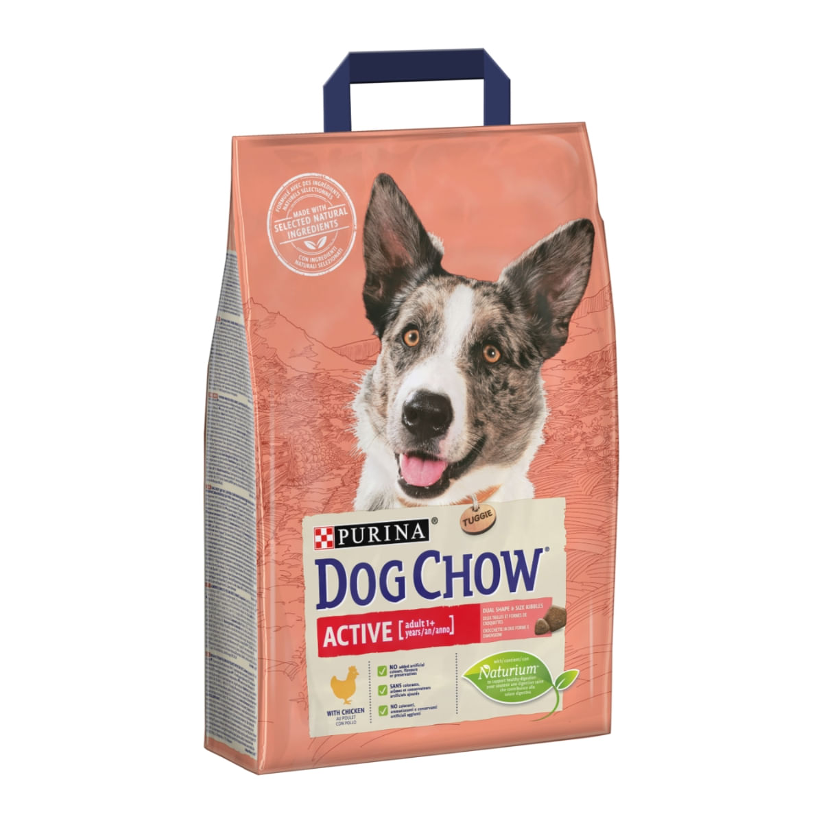 PURINA Dog Chow Adult Active, Pui, hrană uscată câini, activitate intensă, 2.5kg - poza 1