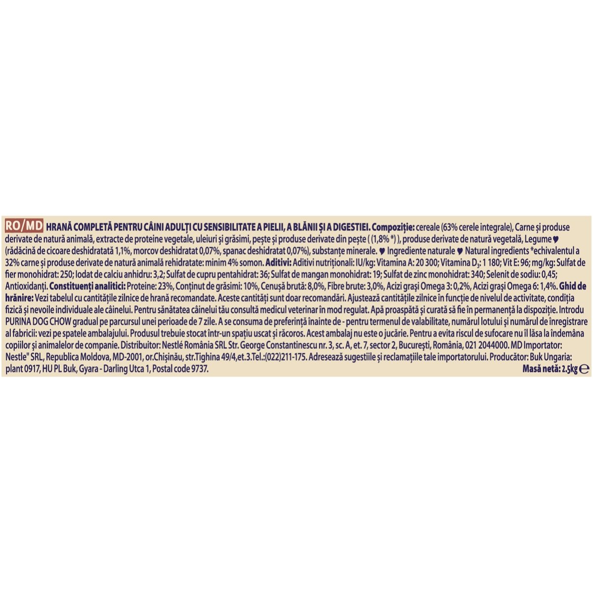 PURINA Dog Chow Adult Sensitive, Somon, hrană uscată câini, sensibilități digestive, 2.5kg - poza 5