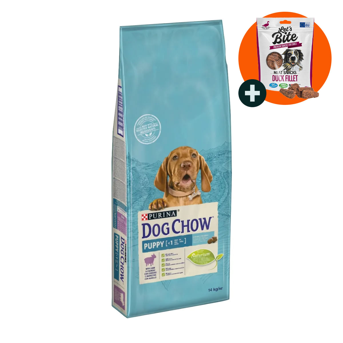 PURINA Dog Chow Puppy M, Miel, hrană uscată câini junior, 14kg - poza 1