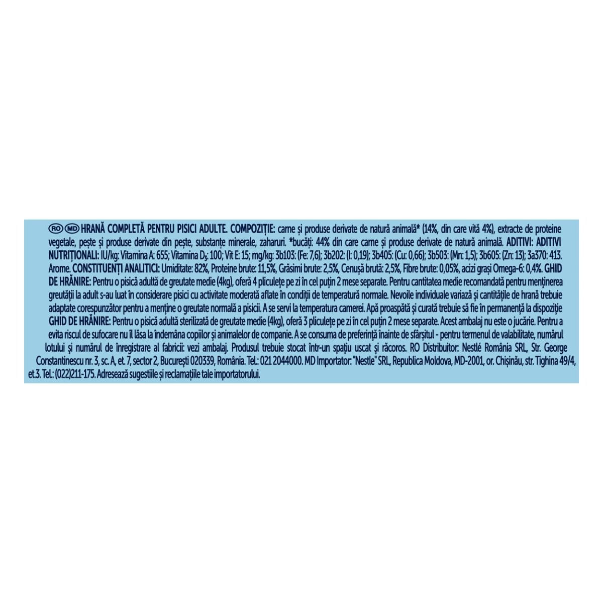 PURINA Felix Fantastic, Vită, hrană umedă pisici, (în aspic) PURINA Felix Fantastic, Vită, plic hrană umedă pisici, (în aspic), 85g - poza 2