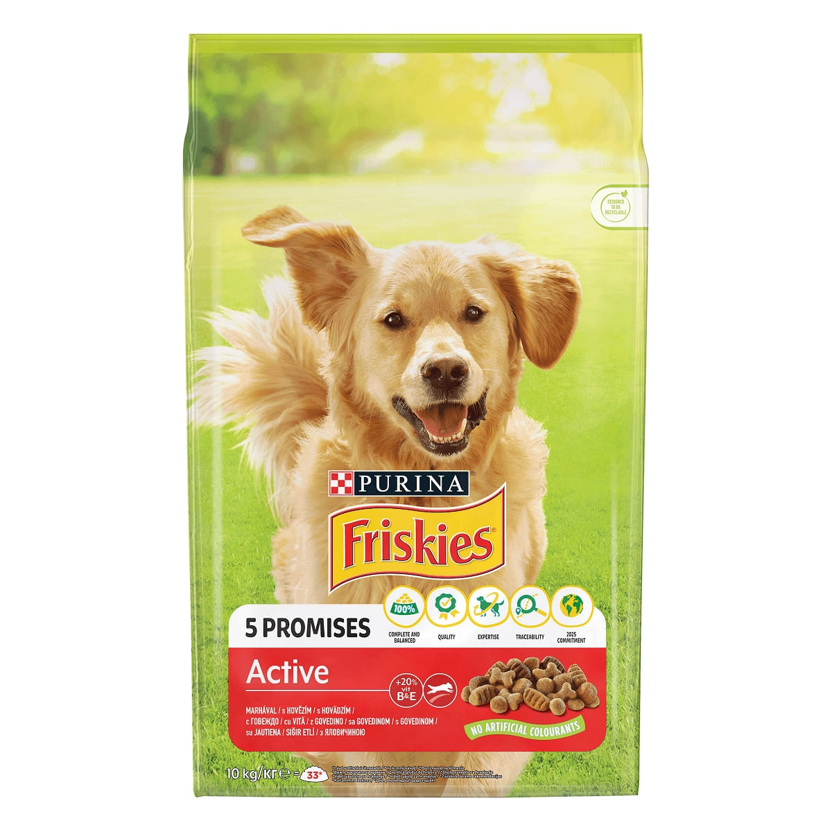 PURINA Friskies Adult Active, Vită, hrană uscată câini, activitate intensă, 10kg - poza 1