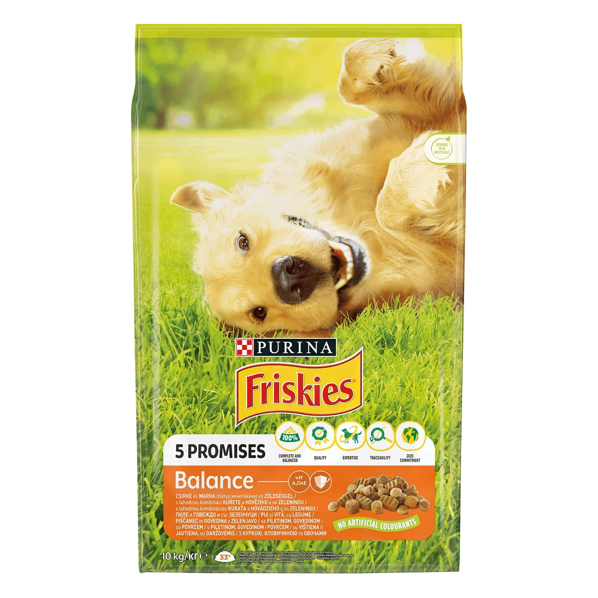 PURINA Friskies Adult Balance, Pui cu Legume, hrană uscată câini, 10kg - poza 3