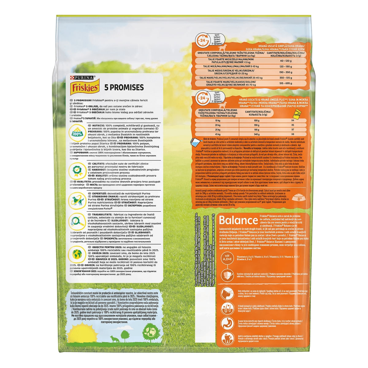 PURINA Friskies Adult Balance, Pui cu Legume, hrană uscată câini, 2.4kg - poza 3