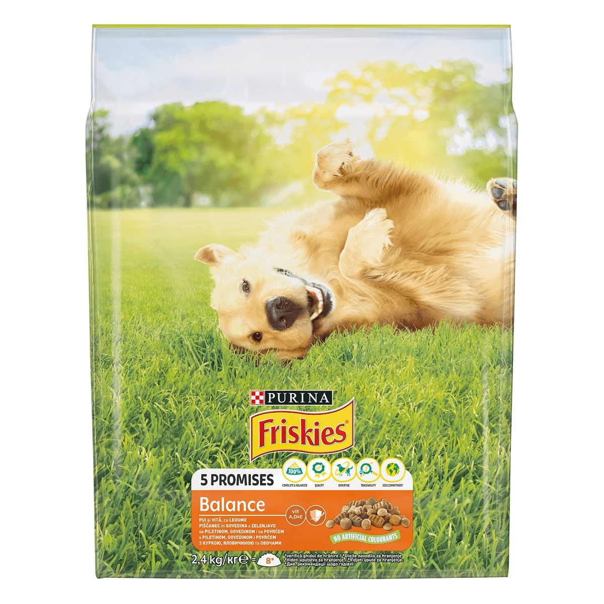 PURINA Friskies Adult Balance, Pui cu Legume, hrană uscată câini, 2.4kg - poza 5