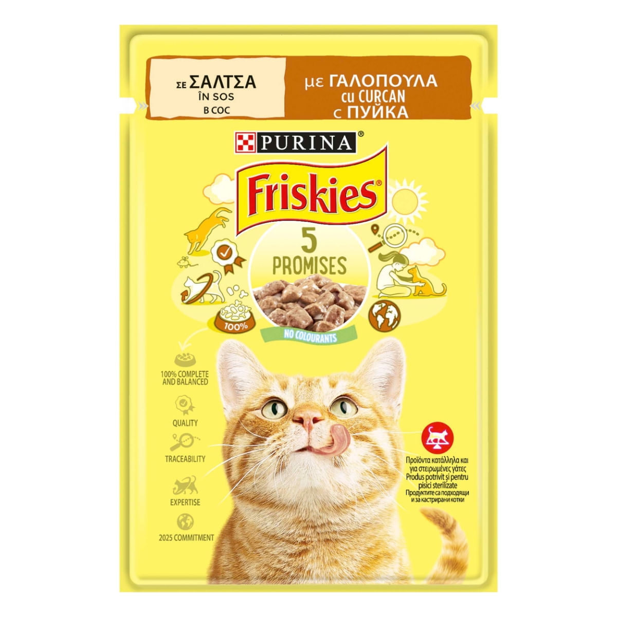 PURINA Friskies Adult, Curcan, plic hrană umedă pisici, (în sos), 85g - poza 1