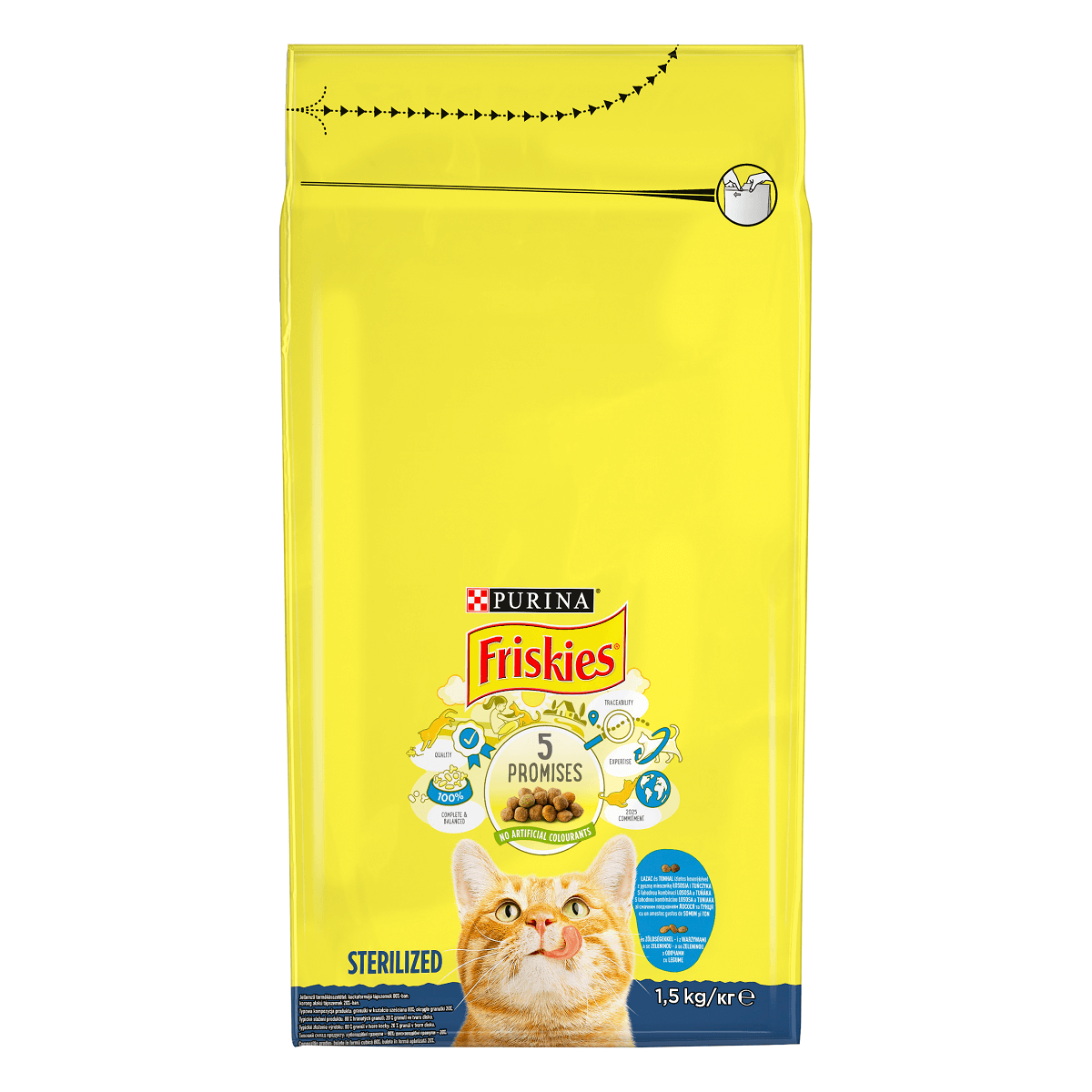 PURINA Friskies Adult Sterilised, Somon cu Legume, hrană uscată pisici sterilizate, 1.5kg - poza 2