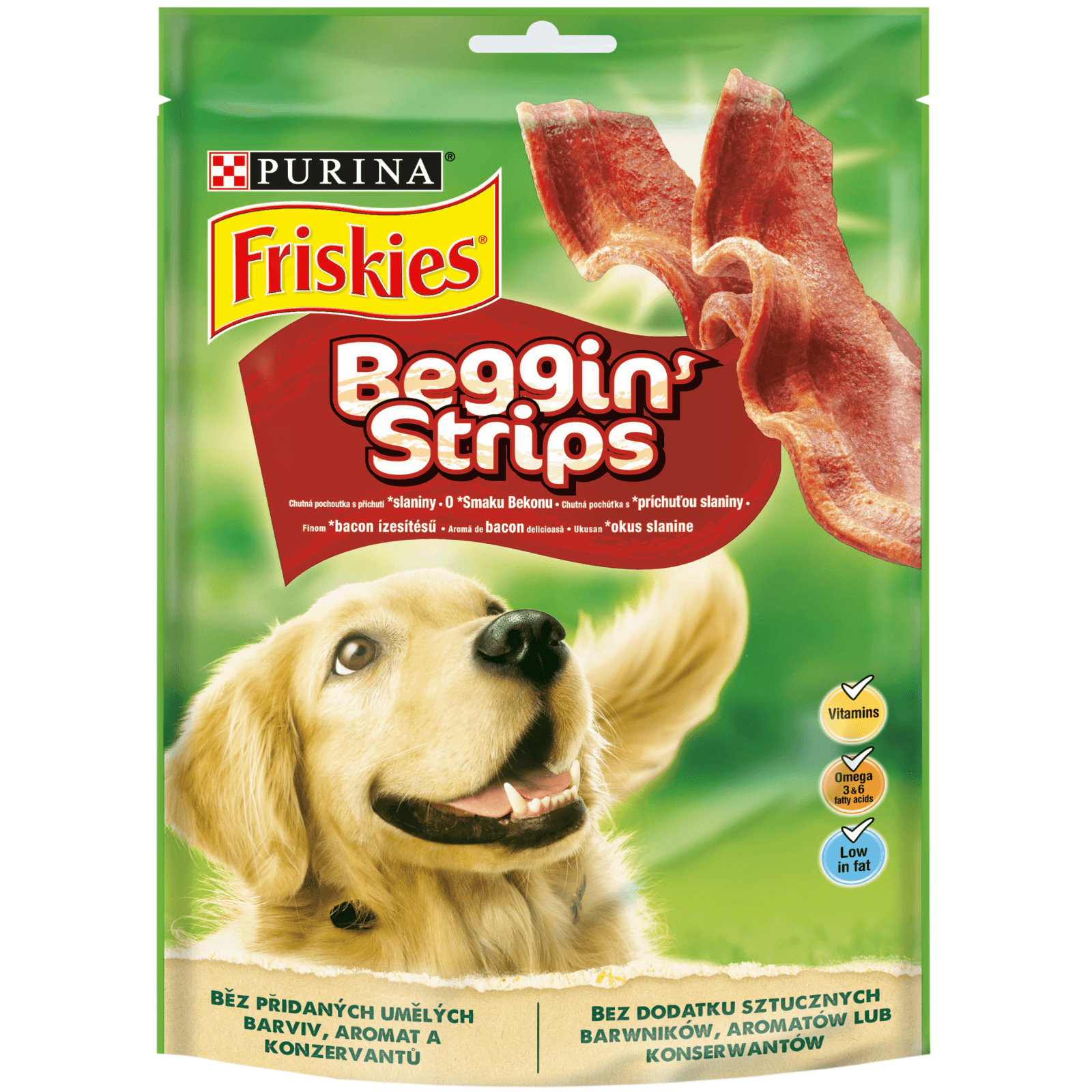PURINA Friskies Beggin' Strips, Vită, recompense câini, fâșii, 120g - poza 1